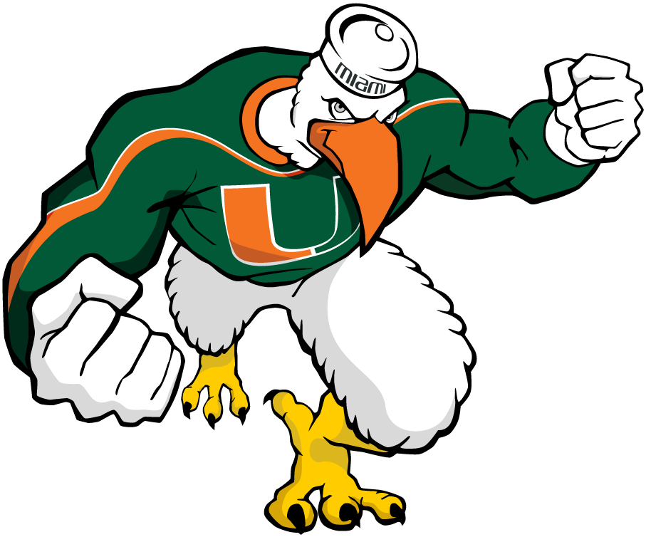 Miami Hurricanes 2000-2005 Mascot Logo iron on paper